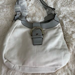 Authentic Coach White and Gray Hobo Bag - NWT